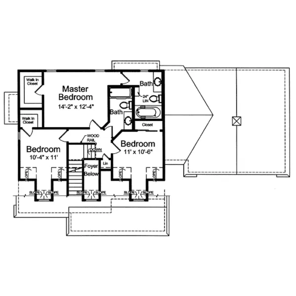 Traditional House Plan Second Floor - Laredo Manor Cape Cod Home 065D-0321 - Shop House Plans and More