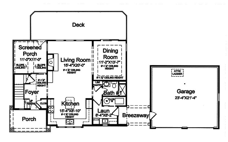 Arts & Crafts House Plan First Floor - Glenpass Arts And Crafts Home 065D-0322 - Search House Plans and More