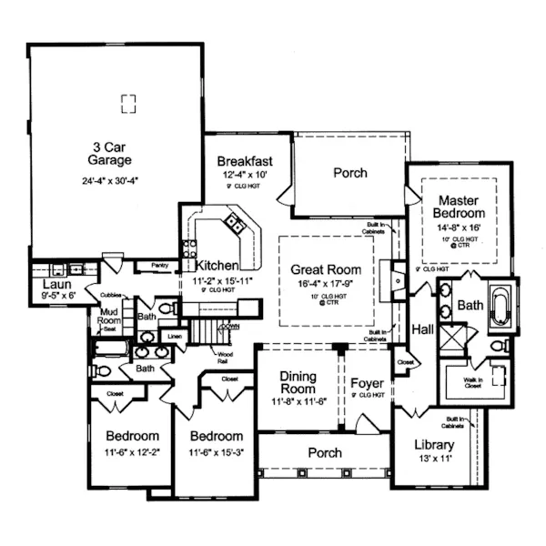 Traditional House Plan First Floor - Sloane Square English Home 065D-0323 - Shop House Plans and More