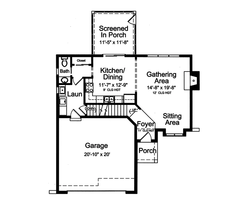 Vacation House Plan First Floor - Genevieve Vacation Home 065D-0326 - Search House Plans and More