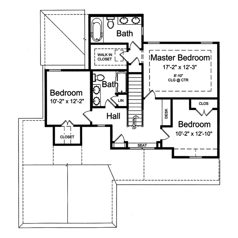 Traditional House Plan Second Floor - Mandalay Country Home 065D-0327 - Shop House Plans and More