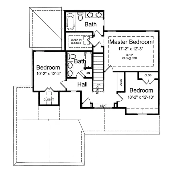 Traditional House Plan Second Floor - Mandalay Country Home 065D-0327 - Shop House Plans and More