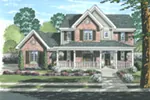 Traditional House Plan Front Photo 02 - Perthshire Country Farmhouse 065D-0330 - Shop House Plans and More