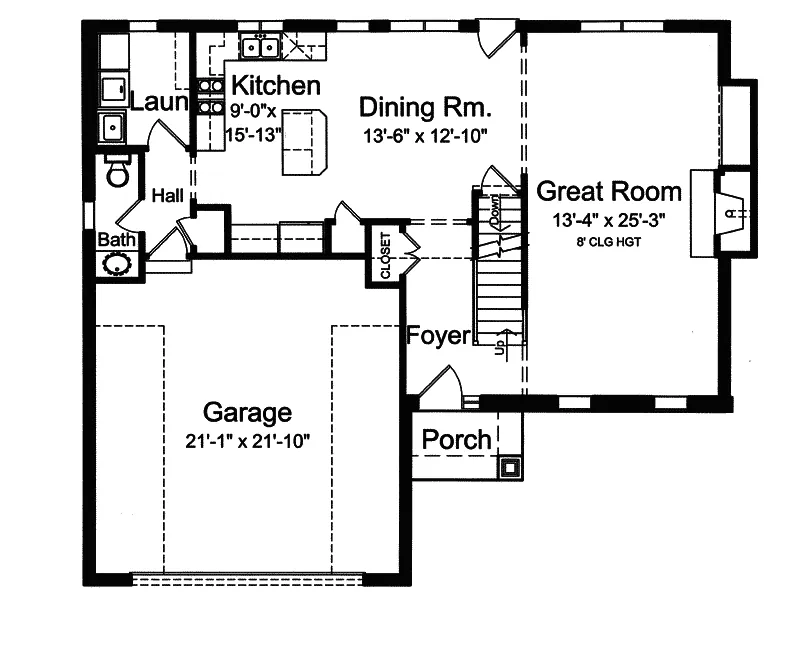 Tudor House Plan First Floor - Maywood Mill Lowcountry Home 065D-0331 - Shop House Plans and More
