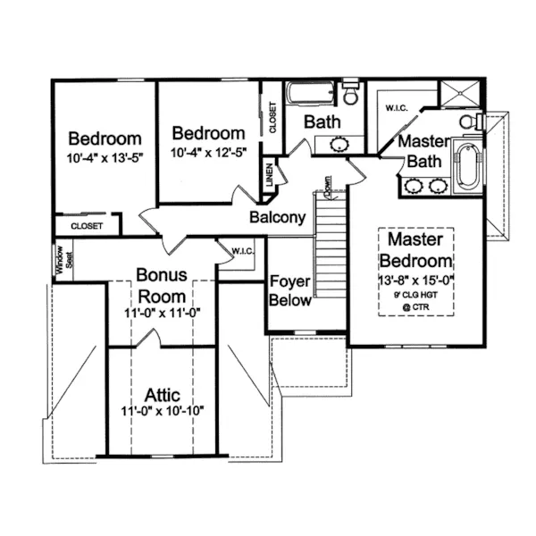 Shingle House Plan Second Floor - Maywood Mill Lowcountry Home 065D-0331 - Shop House Plans and More