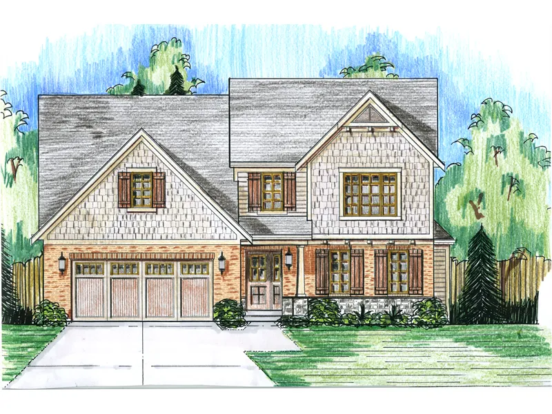 Tudor House Plan Front Photo 01 - Maywood Mill Lowcountry Home 065D-0331 - Shop House Plans and More
