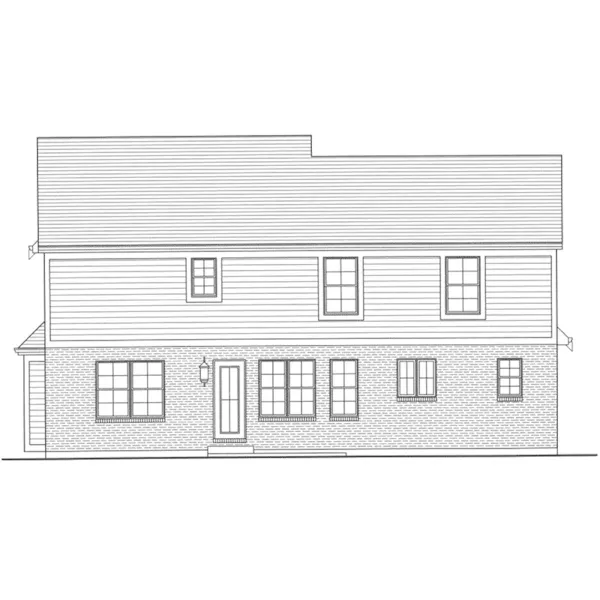 Shingle House Plan Rear Elevation - Maywood Mill Lowcountry Home 065D-0331 - Shop House Plans and More