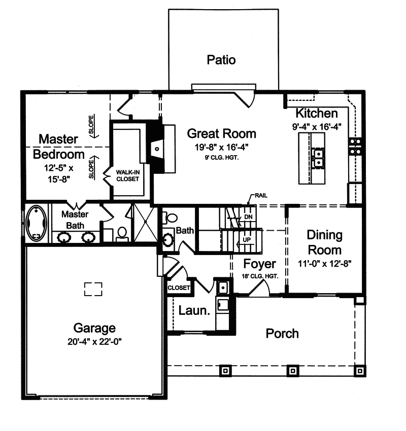 European House Plan First Floor - Rialto Country Home 065D-0332 - Shop House Plans and More