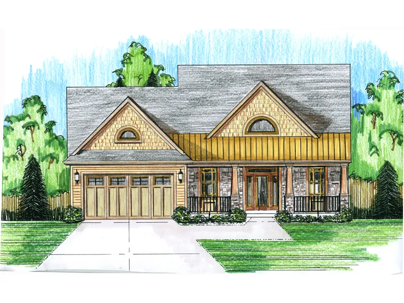 European House Plan Front Photo 01 - Rialto Country Home 065D-0332 - Shop House Plans and More