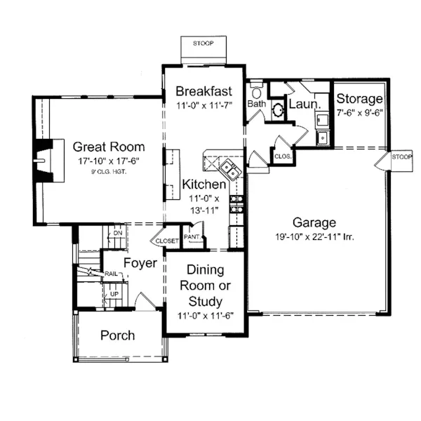 Country House Plan First Floor - Theriot Country Home 065D-0334 - Shop House Plans and More