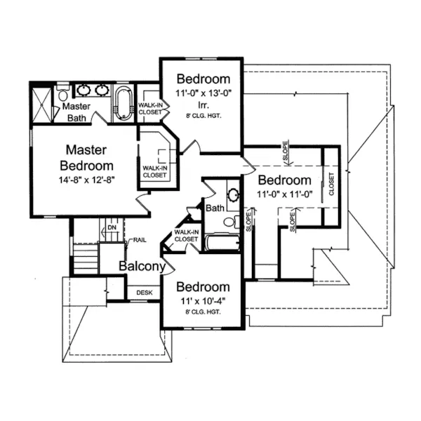 Country House Plan Second Floor - Theriot Country Home 065D-0334 - Shop House Plans and More