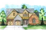 Arts & Crafts House Plan Front Photo 01 - Gatehouse Rustic Home 065D-0335 - Search House Plans and More
