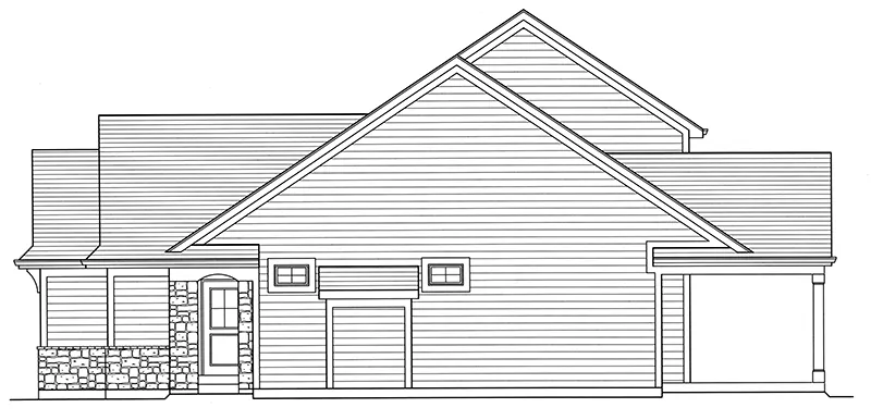 Country House Plan Right Elevation - Laporte Country Vacation Home 065D-0338 - Shop House Plans and More