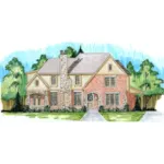 Tudor House Plan Front of Home - Denver Place European Home 065D-0340 - Search House Plans and More