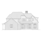 Tudor House Plan Rear Elevation - Denver Place European Home 065D-0340 - Search House Plans and More