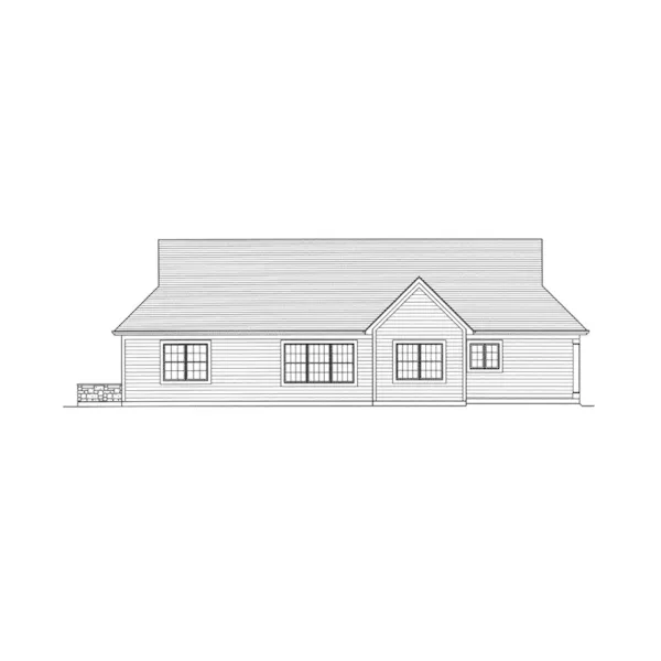 Cabin & Cottage House Plan Rear Elevation - Upshaw Craftsman Home 065D-0341 - Shop House Plans and More