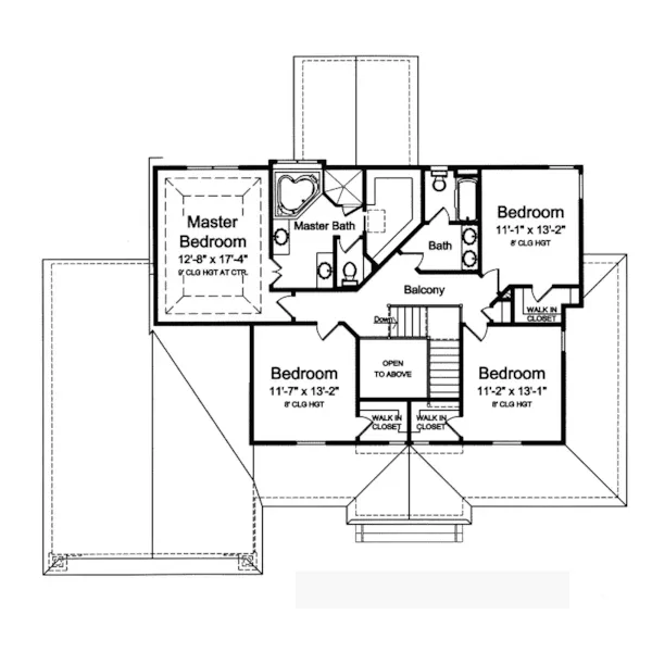 Colonial House Plan Second Floor - Bernice Heights Country Home 065D-0342 - Search House Plans and More