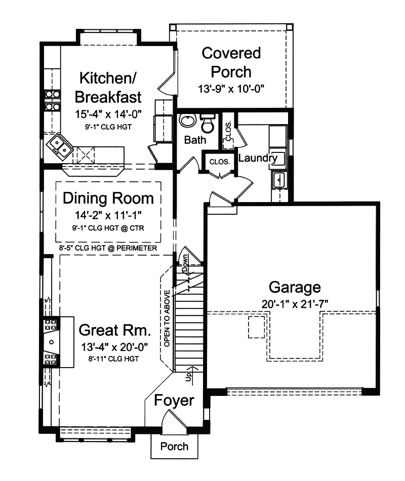 Traditional House Plan First Floor - Benton Place European Home 065D-0343 - Search House Plans and More
