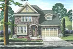 Tudor House Plan Front of Home - Benton Place European Home 065D-0343 - Search House Plans and More
