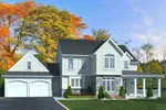 Country House Plan Front of Home - Falzone Country Farmhouse 065D-0346 - Search House Plans and More