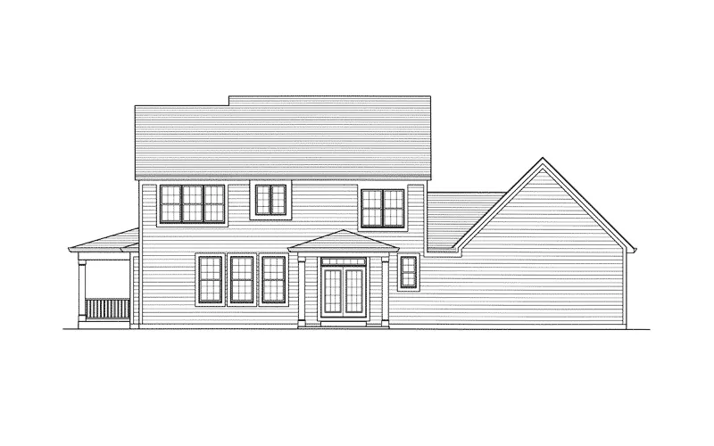 Country House Plan Rear Elevation - Falzone Country Farmhouse 065D-0346 - Search House Plans and More
