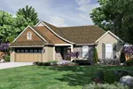 European House Plan Front of Home - Dunleith Falls Craftsman Home 065D-0347 - Search House Plans and More