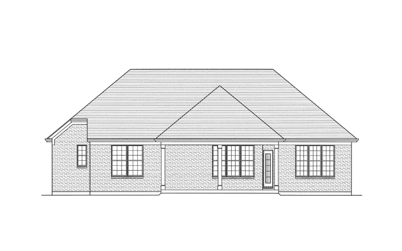 European House Plan Rear Elevation - Dunleith Falls Craftsman Home 065D-0347 - Search House Plans and More