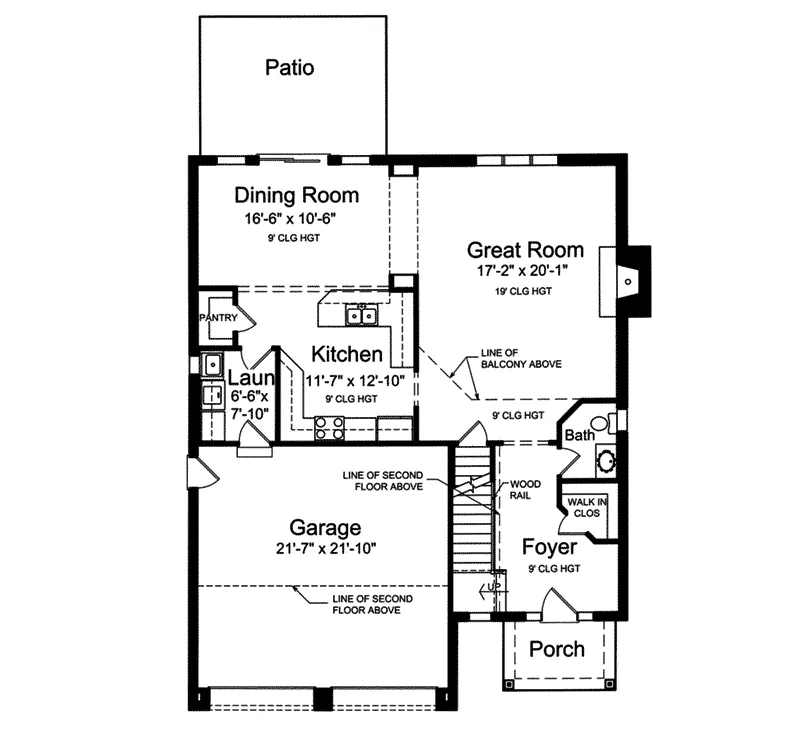 Colonial House Plan First Floor - Farrell Park Traditional Home 065D-0348 - Search House Plans and More