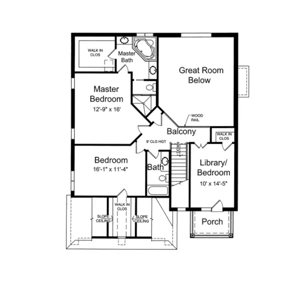 Traditional House Plan Second Floor - Farrell Park Traditional Home 065D-0348 - Search House Plans and More