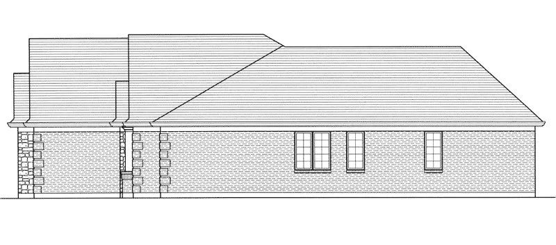 Ranch House Plan Right Elevation - Shetland Park Traditional Home 065D-0349 - Shop House Plans and More