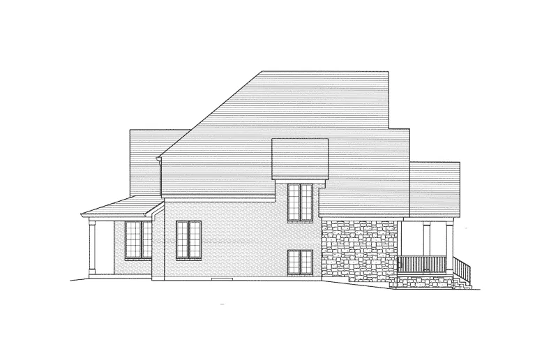 Traditional House Plan Left Elevation - Highlandville European Home 065D-0350 - Search House Plans and More