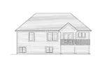 Tudor House Plan Rear Elevation - Sagamore Mill Split-Level Home 065D-0351 - Shop House Plans and More