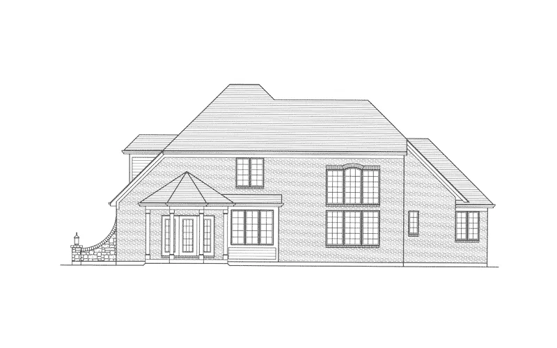 Country French House Plan Rear Elevation - Dorwood Hill Traditional Home 065D-0352 - Search House Plans and More