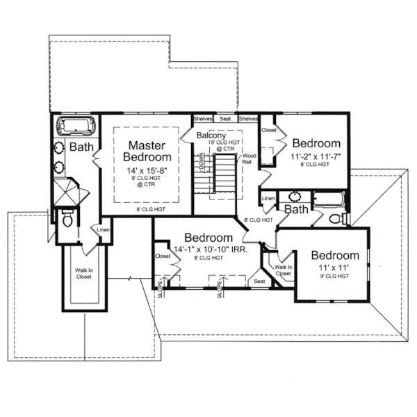 Farmhouse Plan Second Floor - Grayson Park Country Farmhouse 065D-0354 - Search House Plans and More