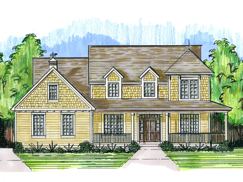Farmhouse Plan Front Image - Grayson Park Country Farmhouse 065D-0354 - Search House Plans and More
