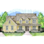 Farmhouse Plan Front of Home - Grayson Park Country Farmhouse 065D-0354 - Search House Plans and More