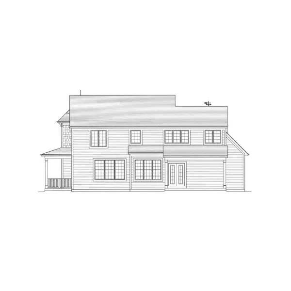 Farmhouse Plan Rear Elevation - Grayson Park Country Farmhouse 065D-0354 - Search House Plans and More