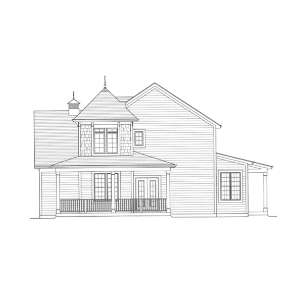 Farmhouse Plan Right Elevation - Grayson Park Country Farmhouse 065D-0354 - Search House Plans and More