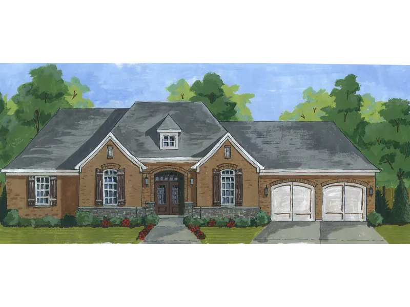 European House Plan Front Image - Pembrooke Pond One-Story Home 065D-0360 - Shop House Plans and More