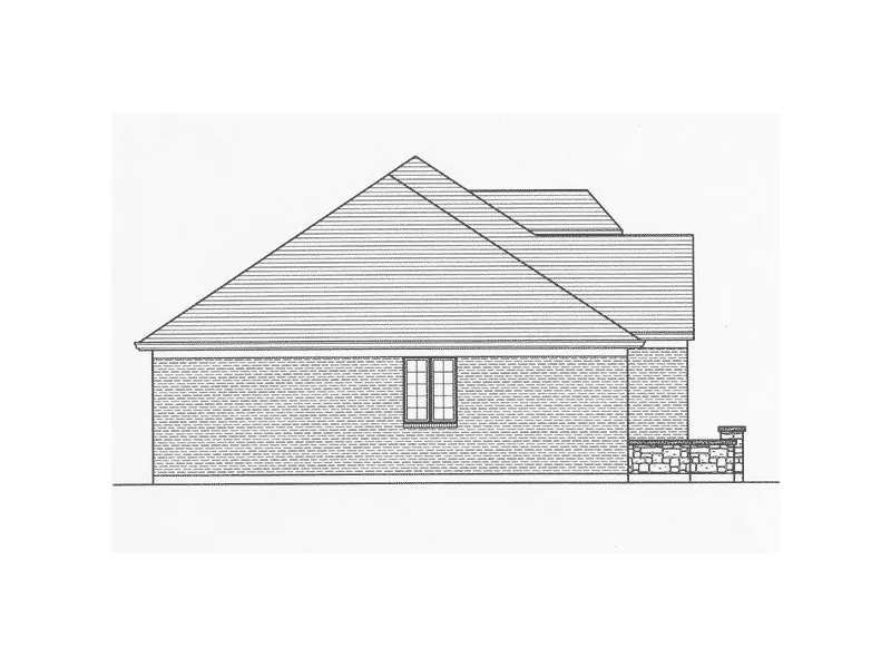 Traditional House Plan Left Elevation - Pembrooke Pond One-Story Home 065D-0360 - Shop House Plans and More