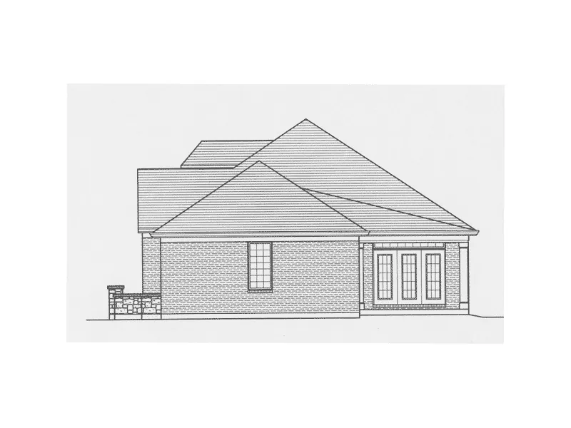European House Plan Right Elevation - Pembrooke Pond One-Story Home 065D-0360 - Shop House Plans and More