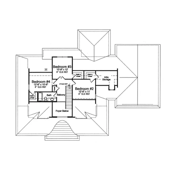 Contemporary House Plan Second Floor - Monte Blanc Rustic Country Home 065D-0362 - Shop House Plans and More