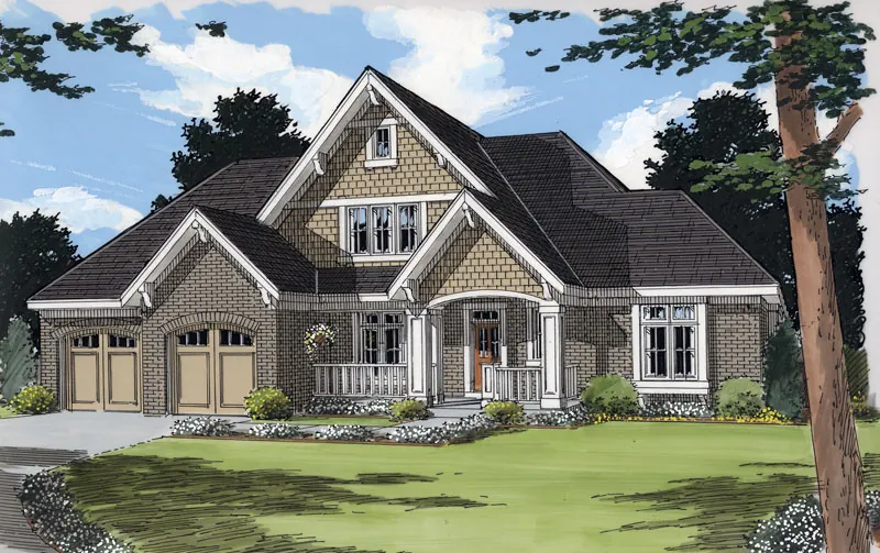 Craftsman House Plan Front Image - Coffman Craftsman Home 065D-0365 - Search House Plans and More