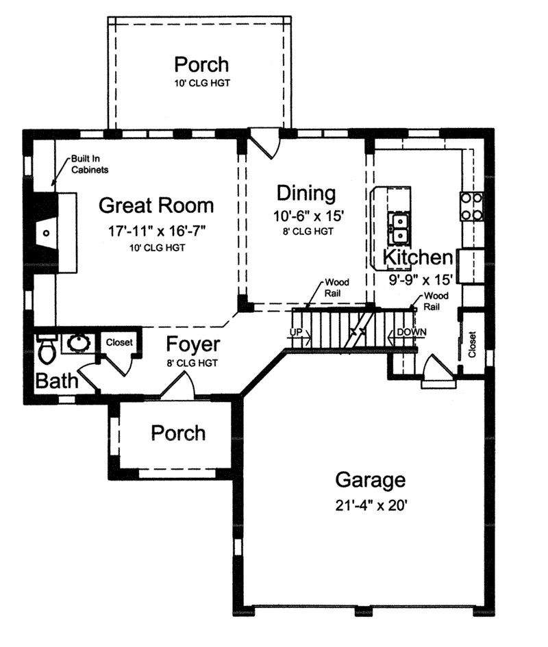 Country House Plan First Floor - Patty Anne European Home 065D-0366 - Shop House Plans and More