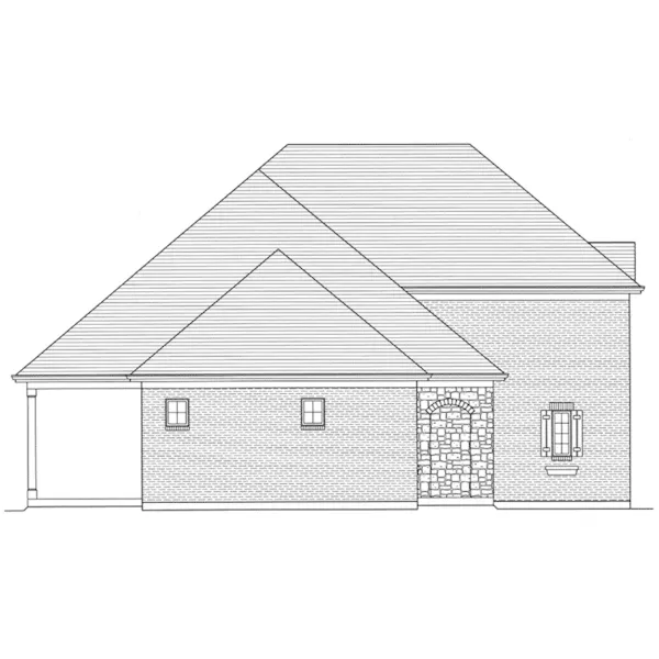 Cabin & Cottage House Plan Left Elevation - Patty Anne European Home 065D-0366 - Shop House Plans and More