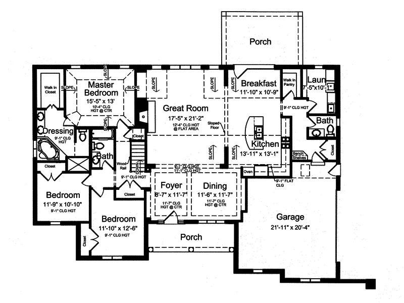 Traditional House Plan First Floor - Embassy Country French Home 065D-0368 - Search House Plans and More