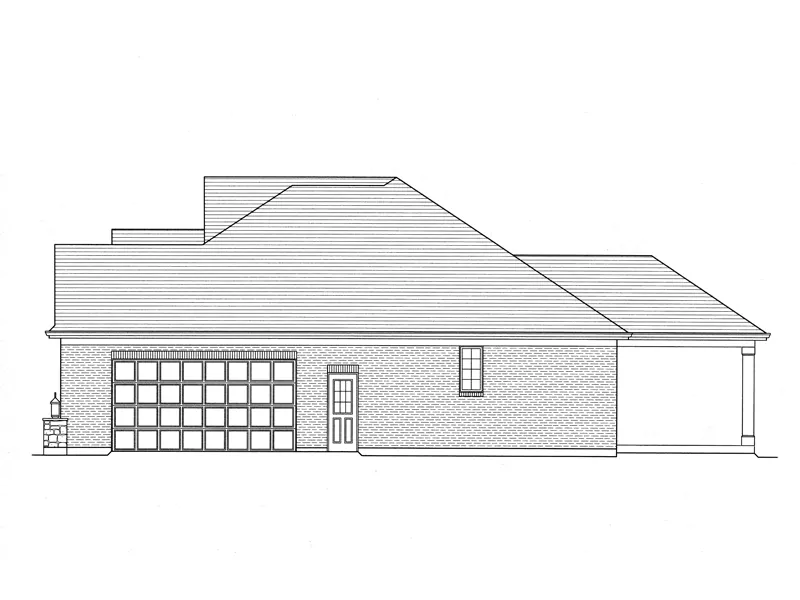 Ranch House Plan Right Elevation - Embassy Country French Home 065D-0368 - Search House Plans and More
