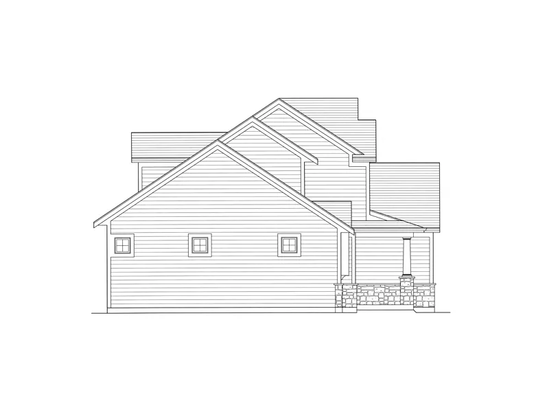 Craftsman House Plan Left Elevation - Lenhardt Country Home 065D-0369 - Shop House Plans and More