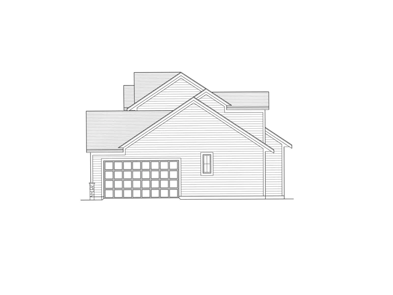 Craftsman House Plan Right Elevation - Lenhardt Country Home 065D-0369 - Shop House Plans and More