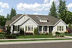 Ranch House Plan Front of Home - Kenwood Park Ranch Home 065D-0372 - Search House Plans and More
